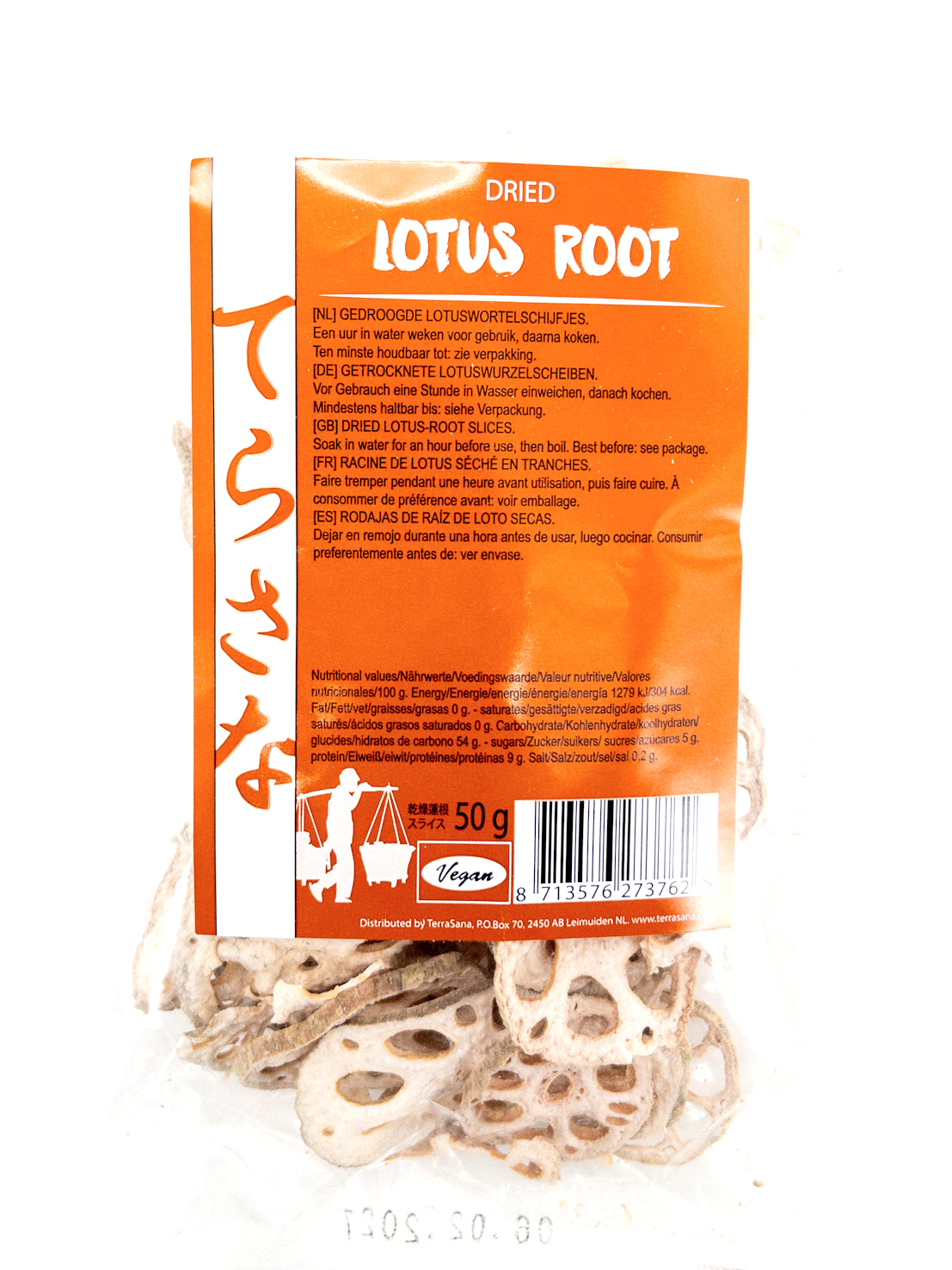 Japanse Hoshi renkon - Gesneden gedroogde lotuswortel - 50 g - Terrasana