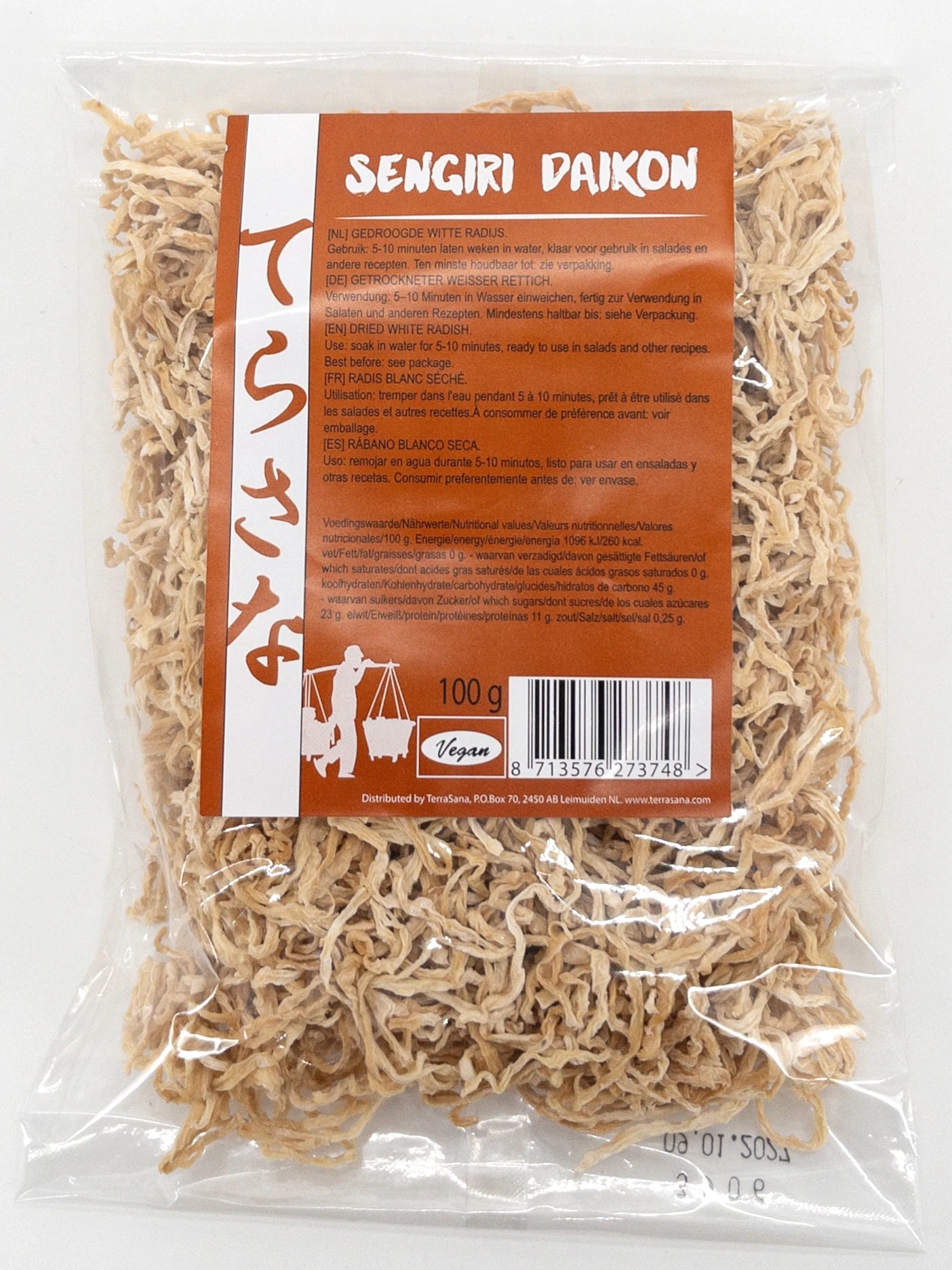 Bio geriebener und getrockneter Daikon - Sengiri Daikon - 100g