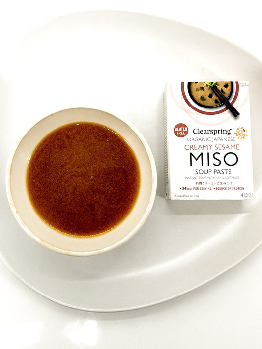 Soupe Miso japonaise Instantanée Bio - sésame Crémeux - 4x15g - Clearspring
