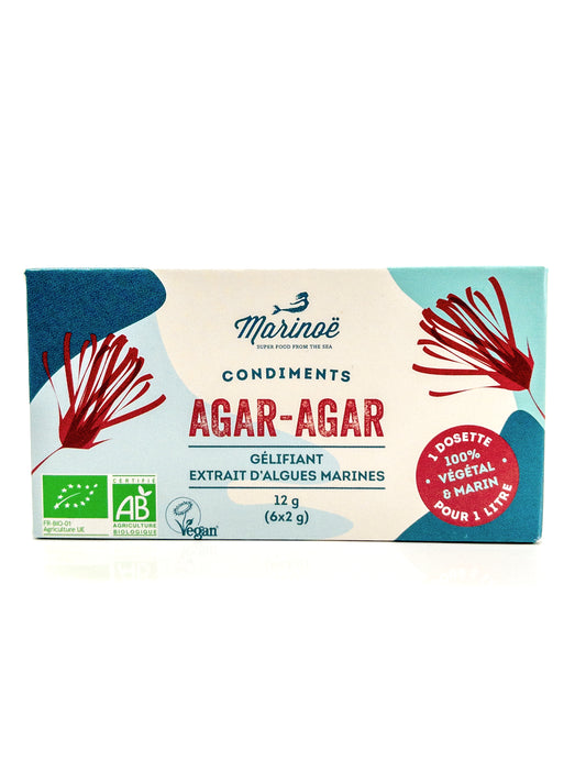 Agar-agar bio en poudre - 12g (6x2g) - Marinoé