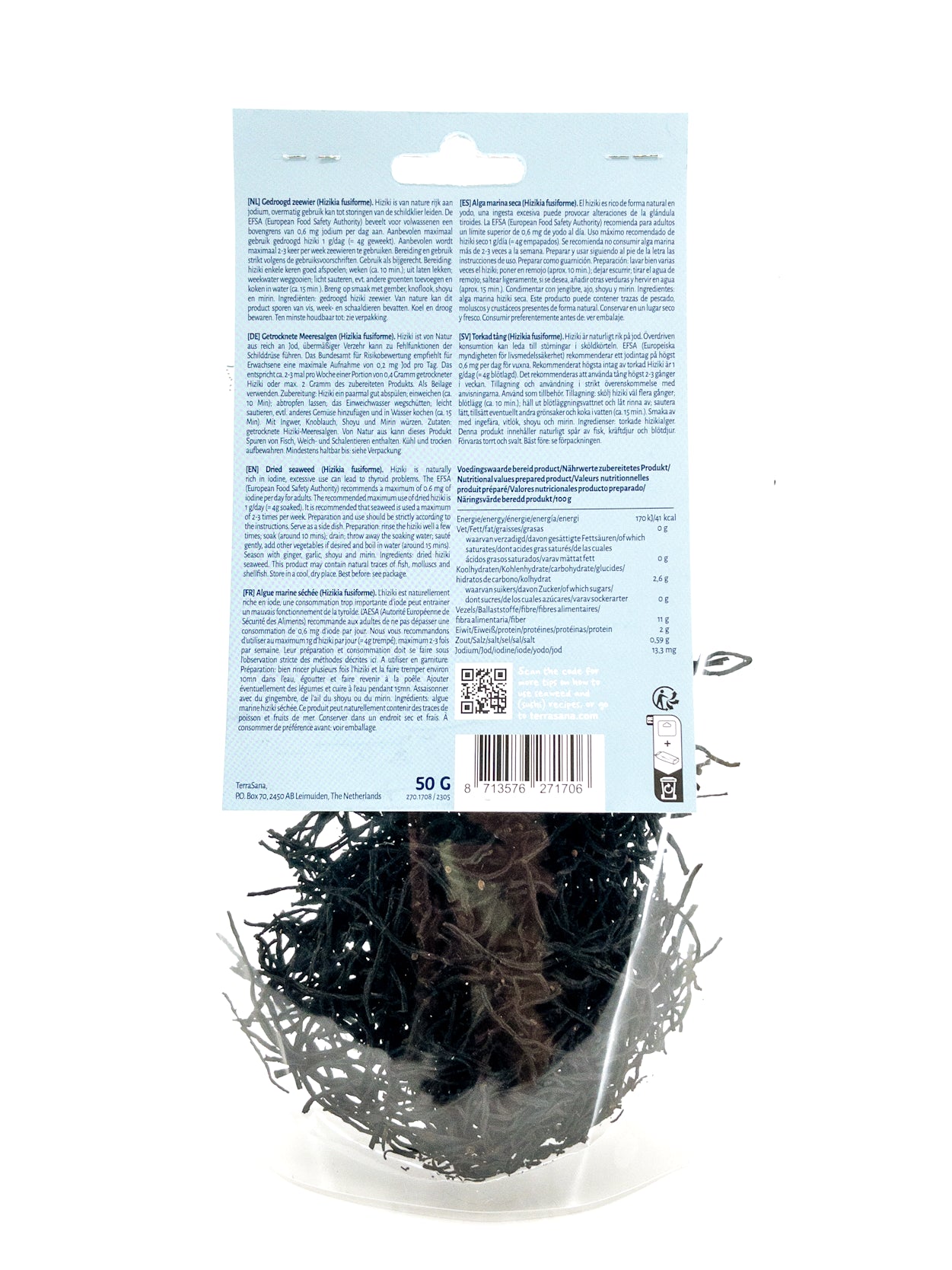 Algue Hijiki japonaise - 50g - Terrasana