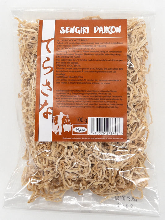 Bio geriebener und getrockneter Daikon - Sengiri Daikon - 100g