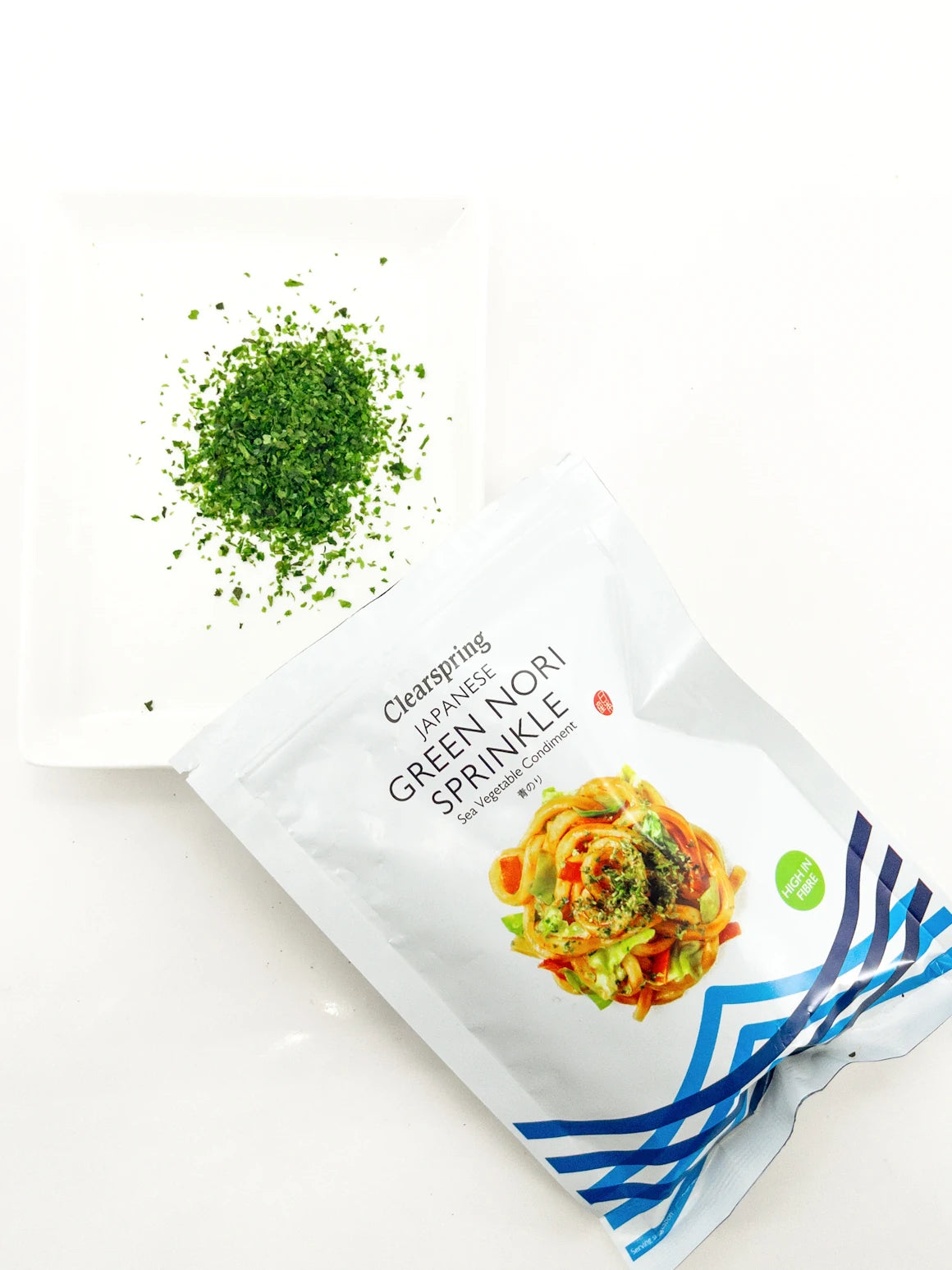 Japanse Nori Zeewiervlokken - Gedroogd Groen Zeewier - 20g - Clearspring