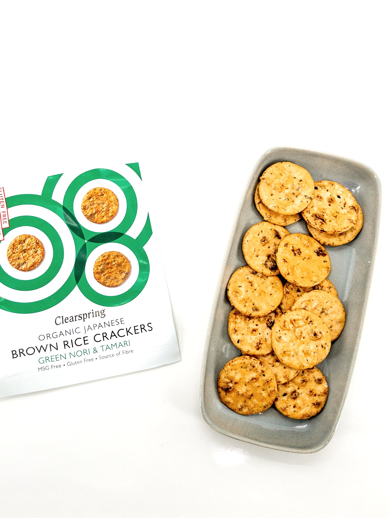 Crackers japonais de riz au nori et tamari Bio - 40g - Clearspring