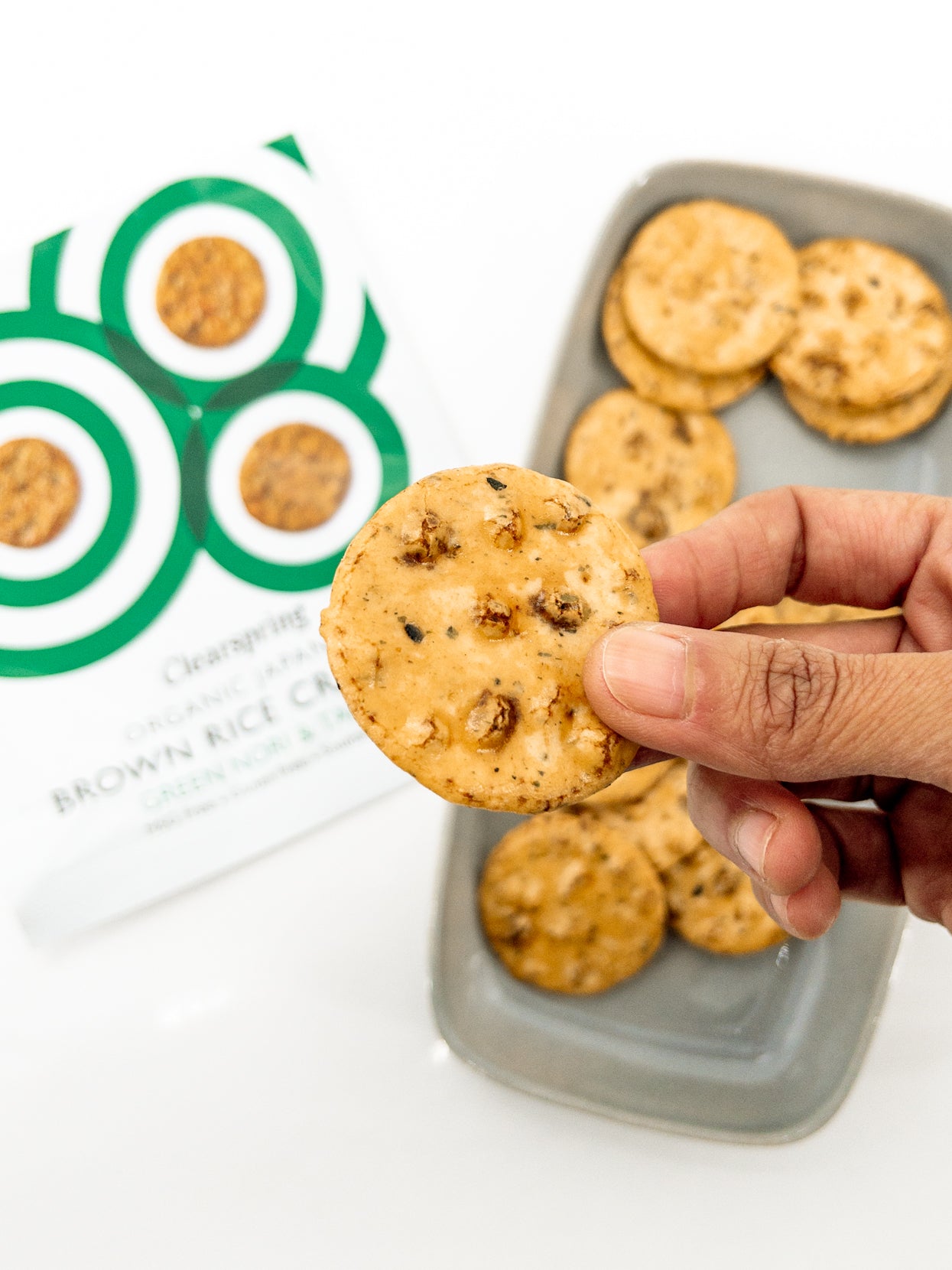 Crackers japonais de riz au nori et tamari Bio - 40g - Clearspring