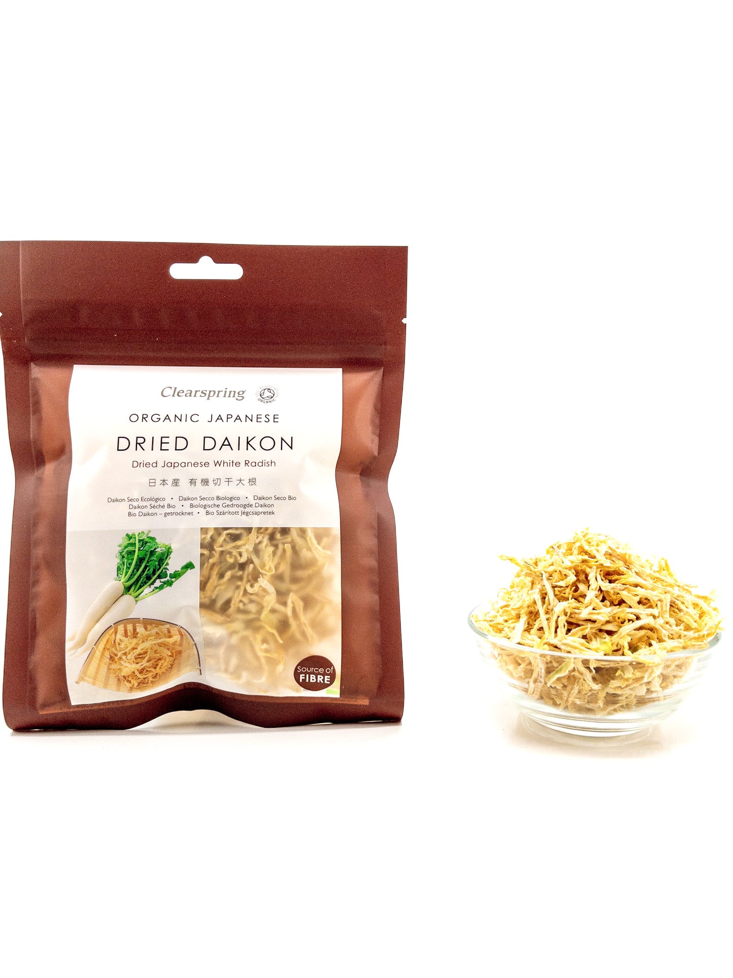 Sengiri Daikon – Bio-geriebener und getrockneter japanischer Rettich – 30 g – Clearspring