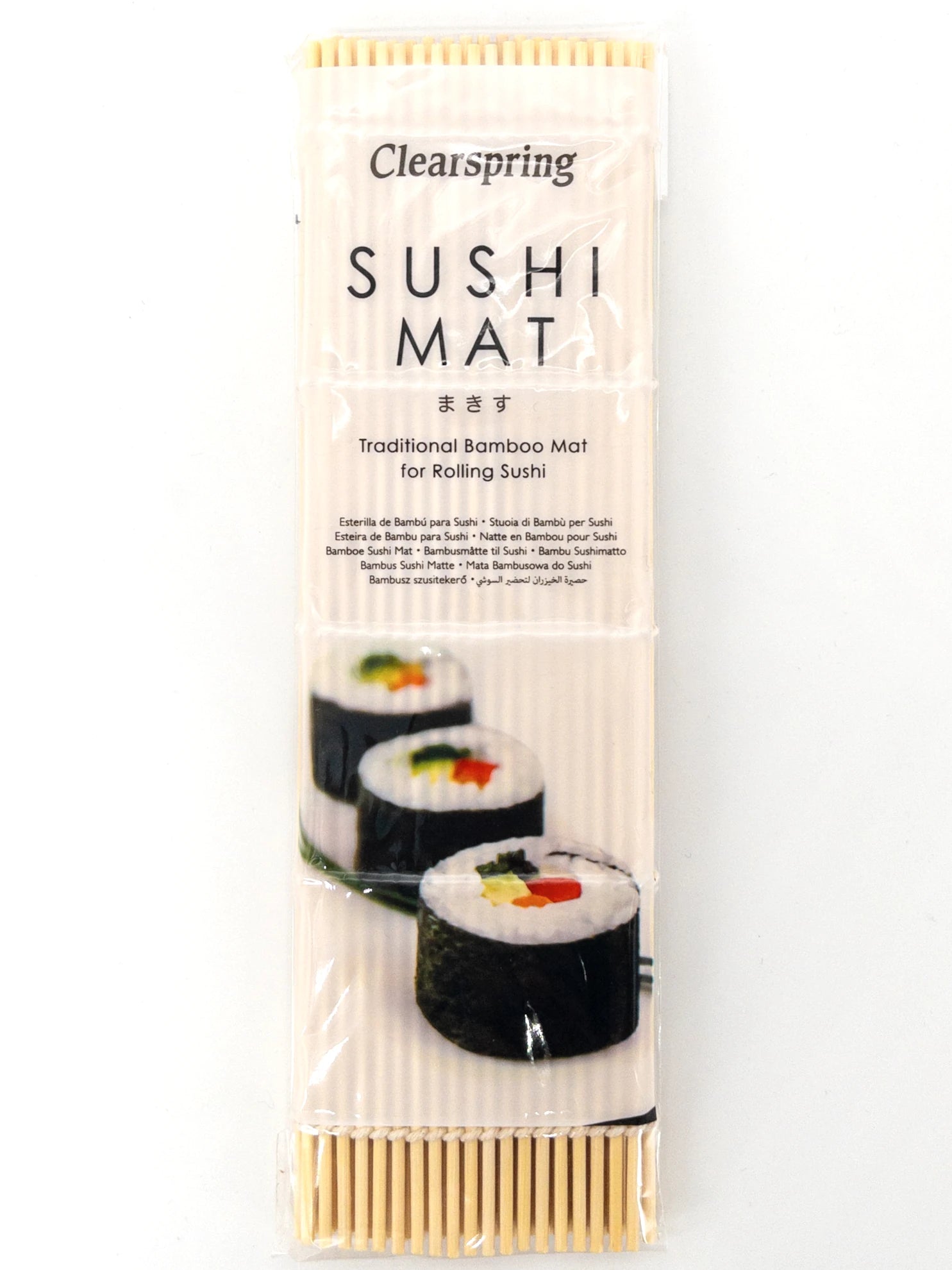 Paquet d'un tapis à sushi en bambou naturel et coton, Clearspring | Épicerie en ligne Eat In Japan