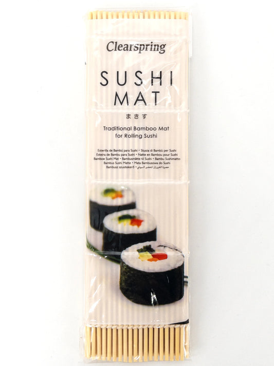 Paquet d'un tapis à sushi en bambou naturel et coton, Clearspring | Épicerie en ligne Eat In Japan