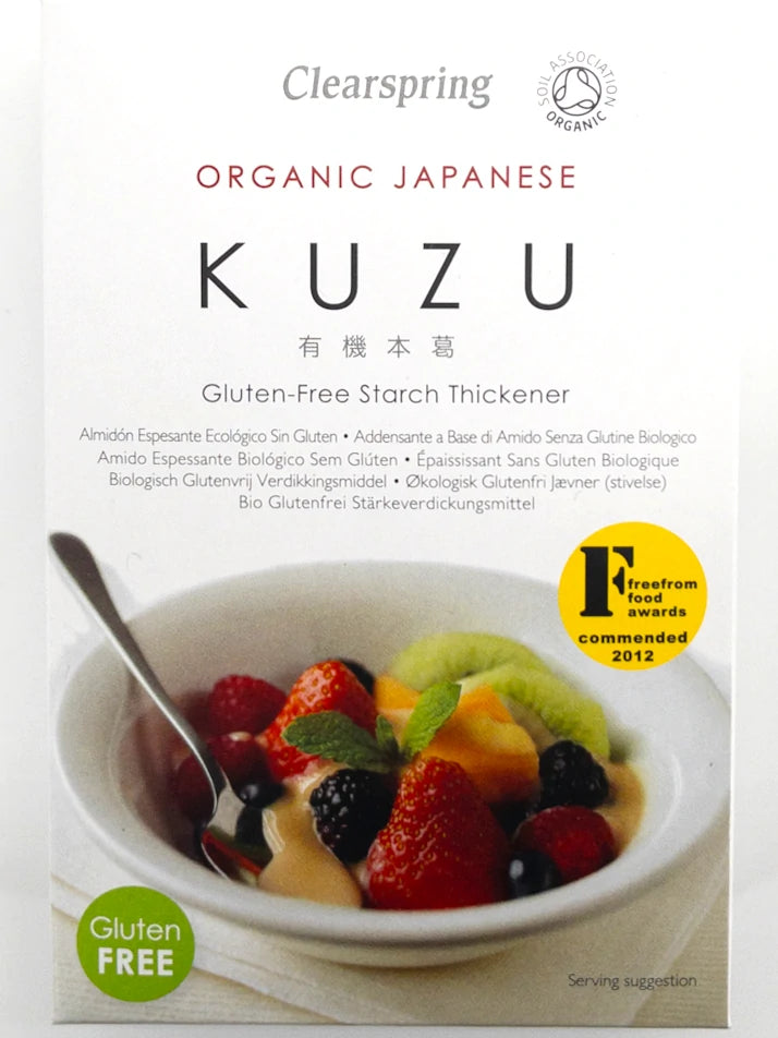 Kuzu blanc japonais bio Clearspring 125g – fécule traditionnelle pour épaissir sauces, soupes et desserts asiatiques.