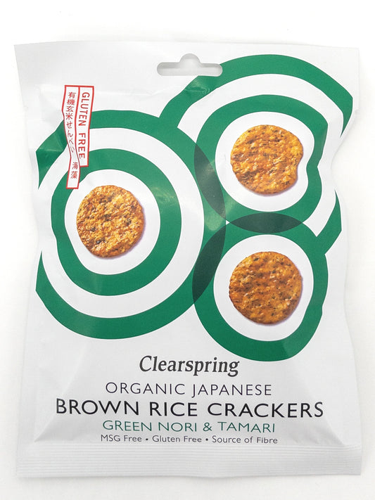 Senbei – Crackers de riz au nori et tamari bio – 40 g – Clearspring